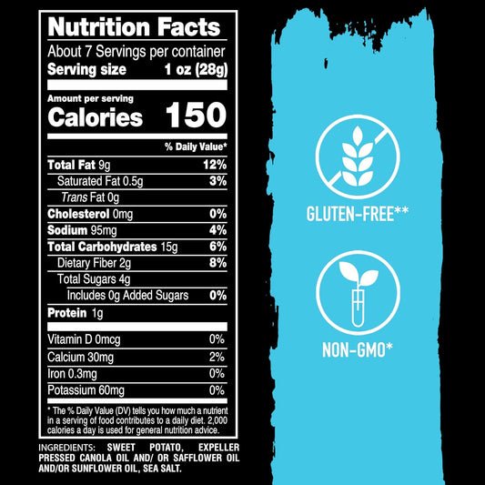 six flavor variants including original, mediterranean, sweet potato with sea salt, and plantains